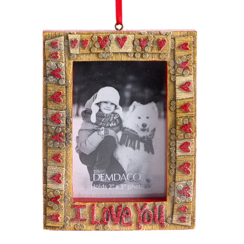 I Love You Resin Frame Ornament slide 