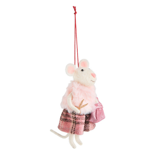 Seamstress Bella Mouse Ornament - 5in slide 