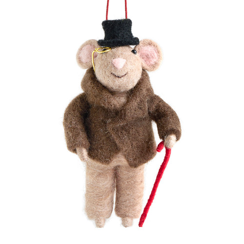 Mayor Fondue Mouse Ornament - 5in slide 