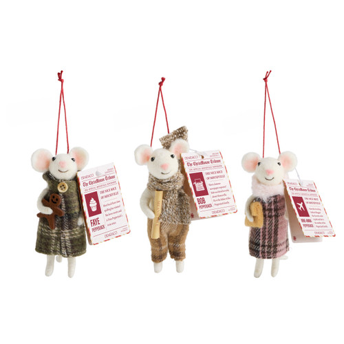 Bob Brie-Anna Faye PepperJack Mouse Ornaments - 3 Assorted slide 