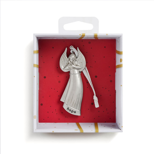 Mini Angel Hope Ornament in Box - 2.5in slide 
