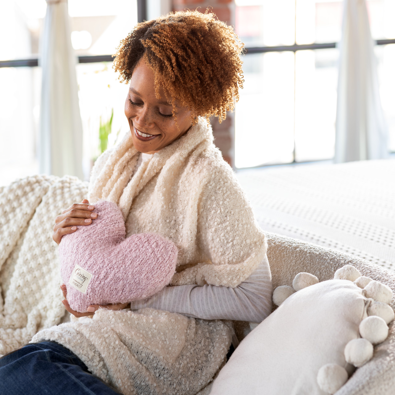 Giving Collection Pink Weighted Giving Heart 1.85lb thumbnail