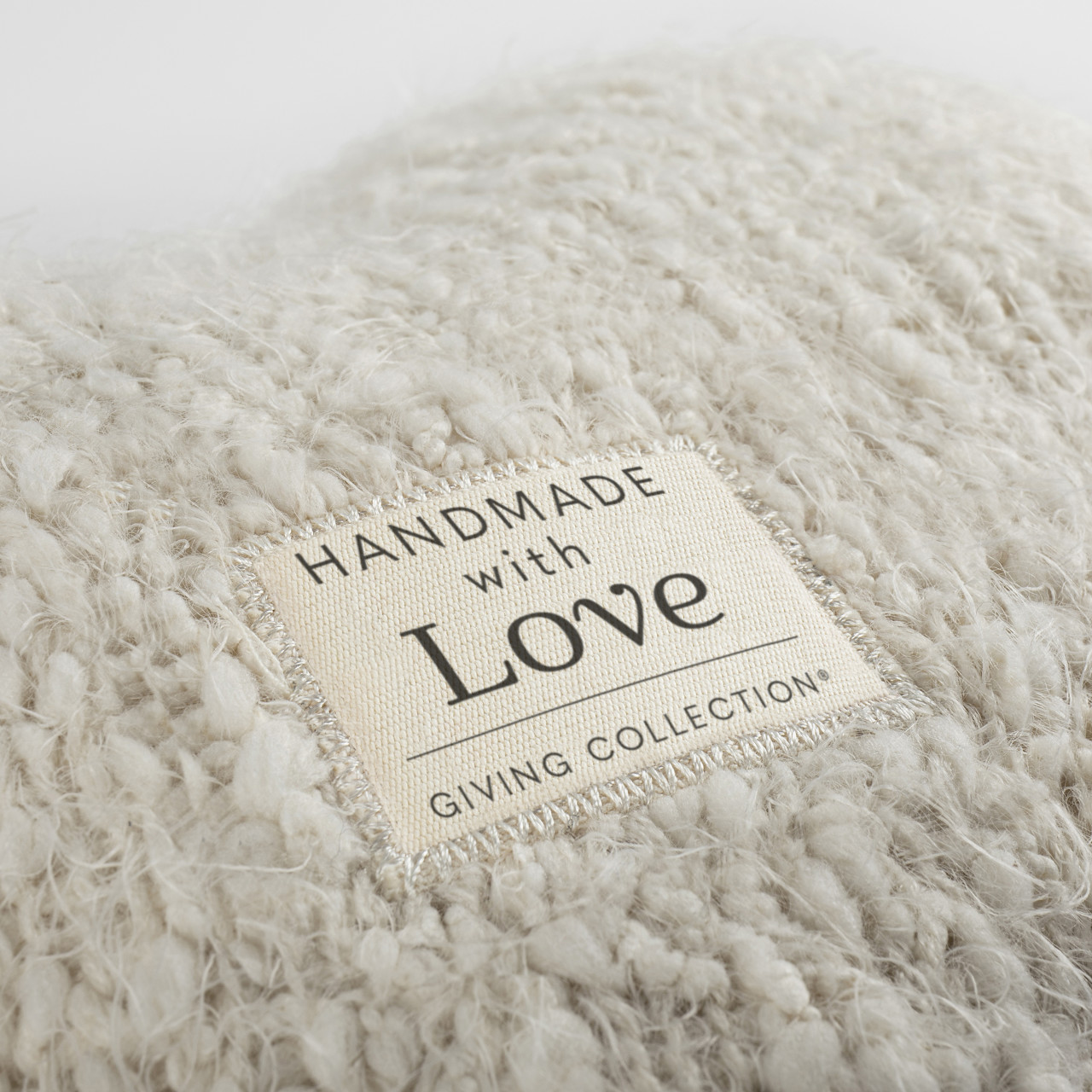 Cream Giving Heart Weighted Pillow thumbnail