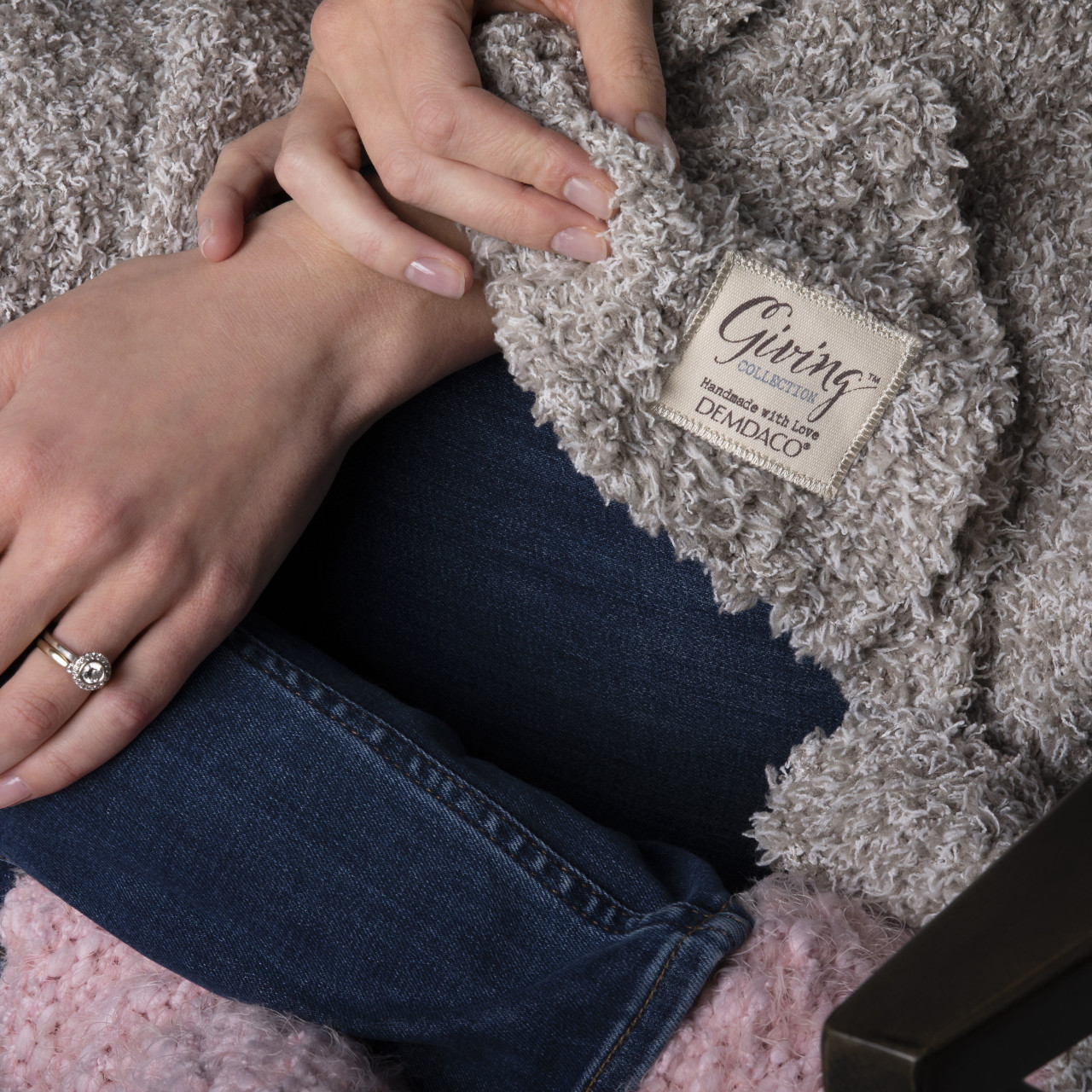 Giving Collection Taupe Giving Blanket 52" x 62" thumbnail