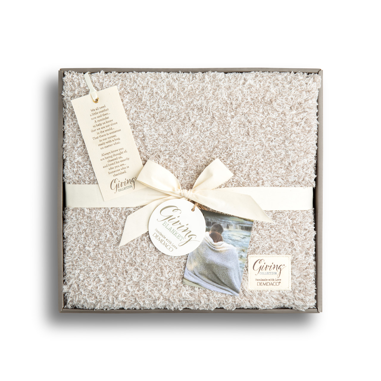 Giving Collection Taupe Giving Blanket 52" x 62" thumbnail