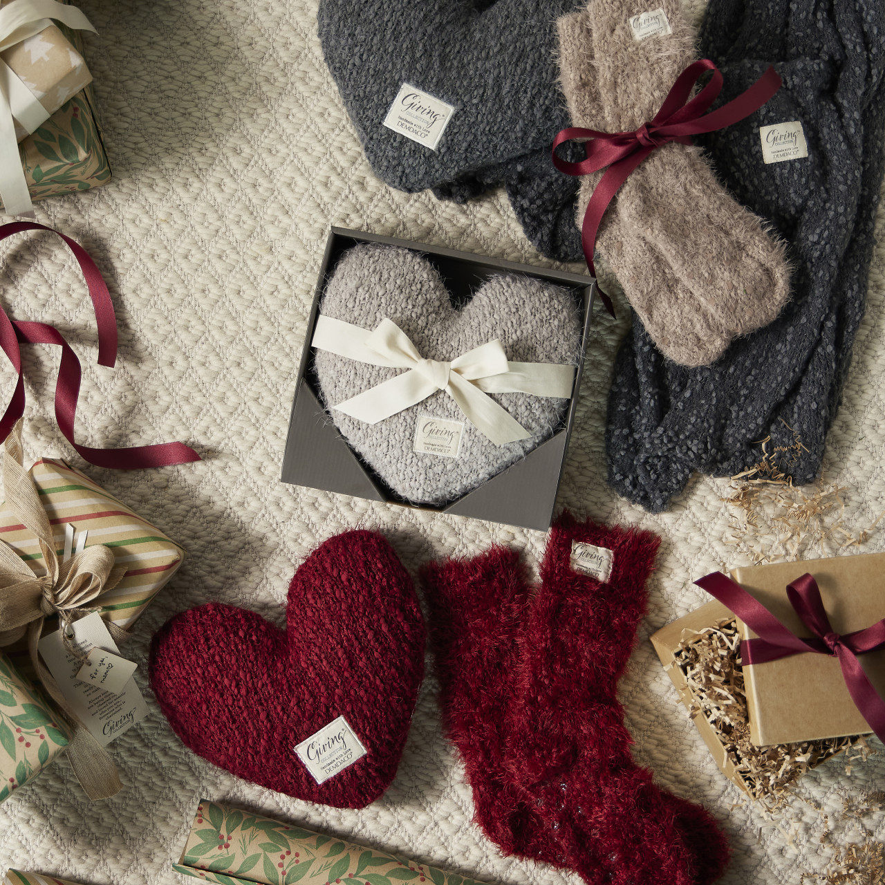 Giving Collection Taupe Weighted Giving Heart 1.85lb thumbnail