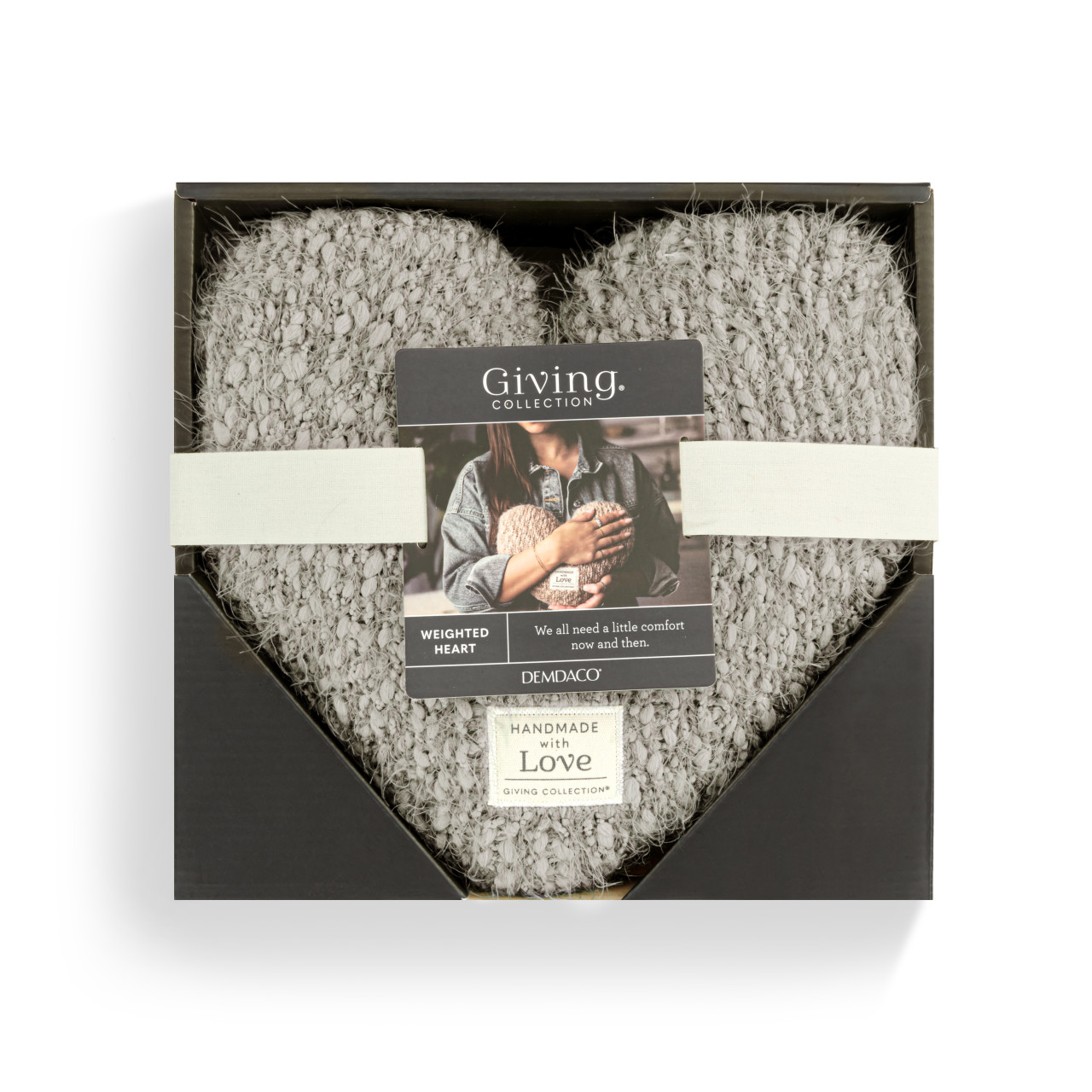 Giving Collection Taupe Weighted Giving Heart 1.85lb thumbnail