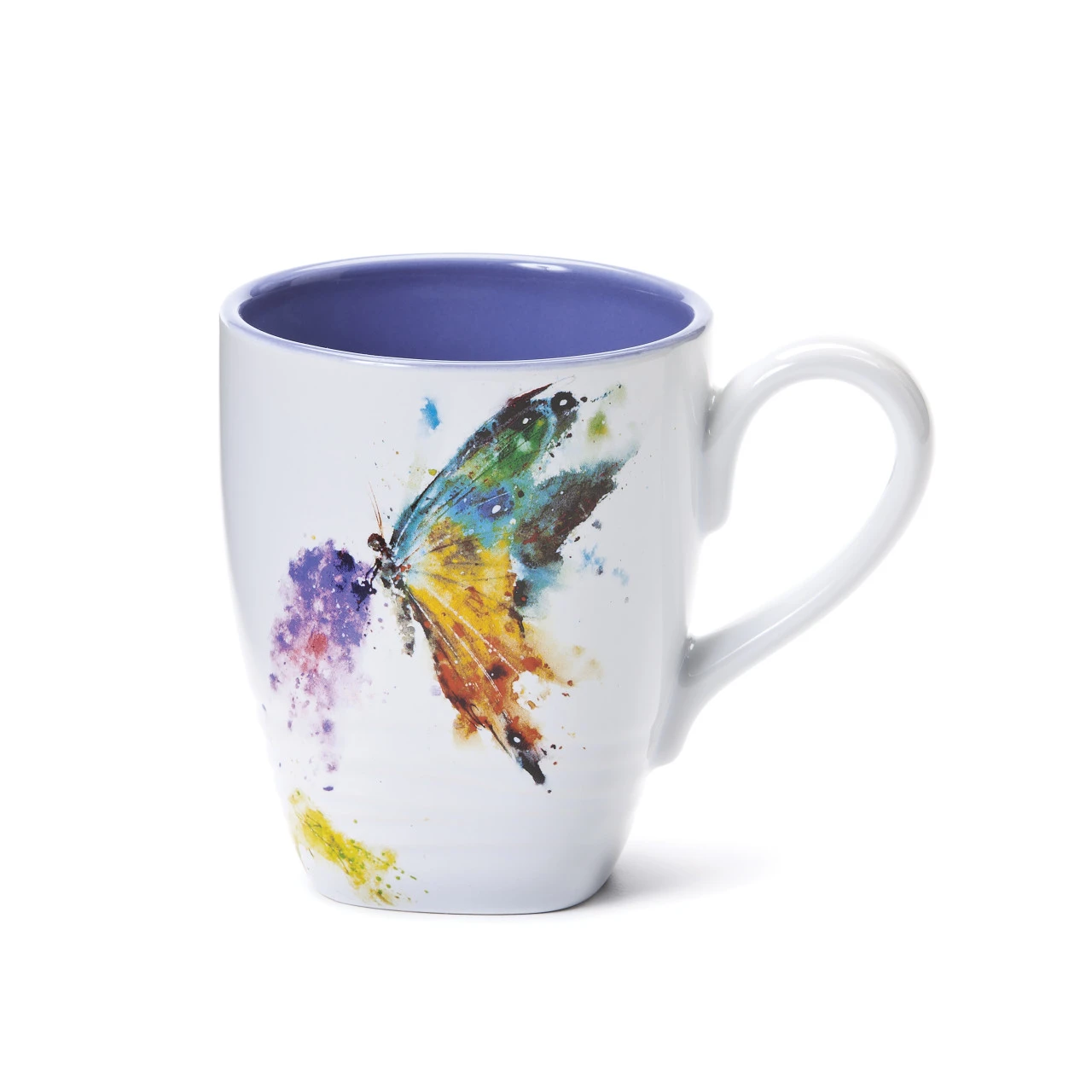 Dean Crouser Stoneware Watercolor Kaleidoscope Butterfly Mug 16oz thumbnail