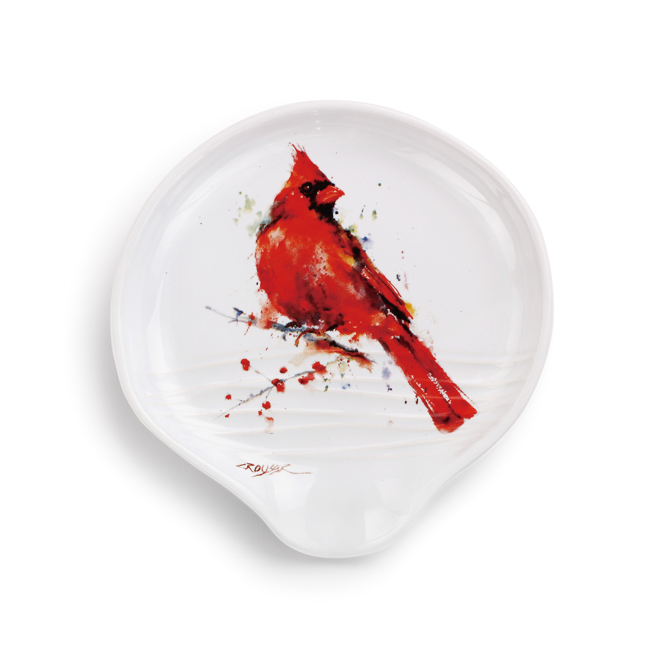 Redhead Cardinal Spoon Rest by Dean Crouser thumbnail