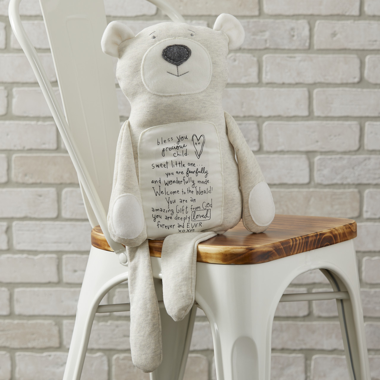 Poetic Threads by Lori Siebert Light Gray Bear 10.5" x 12.5" thumbnail