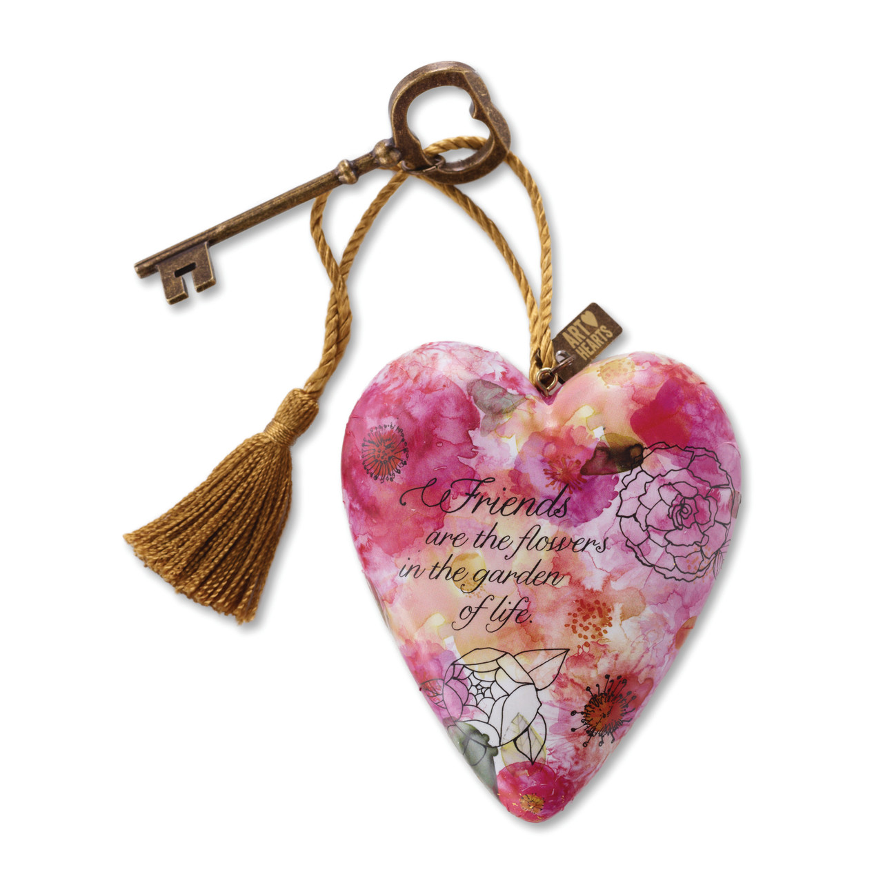 Art Hearts Friends are Flowers In The Garden of Life Art Heart 3.5" x 3.5" thumbnail