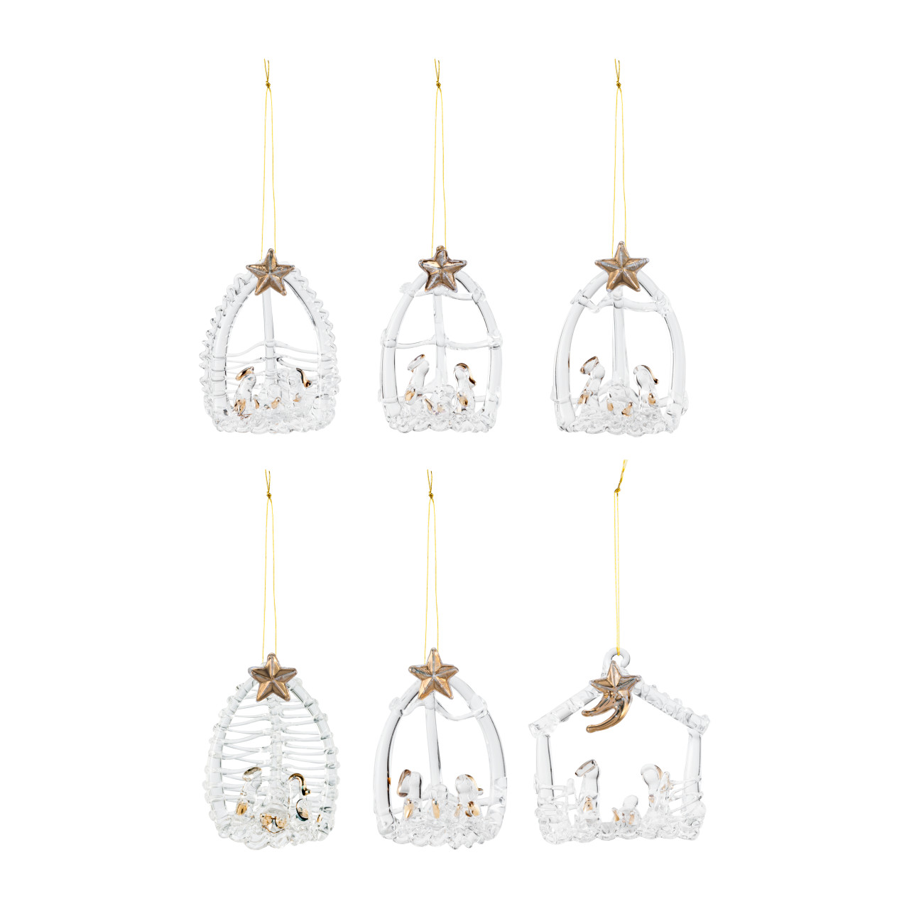 Faithful Finds Christmas Nativity Ornaments Set of 6 thumbnail