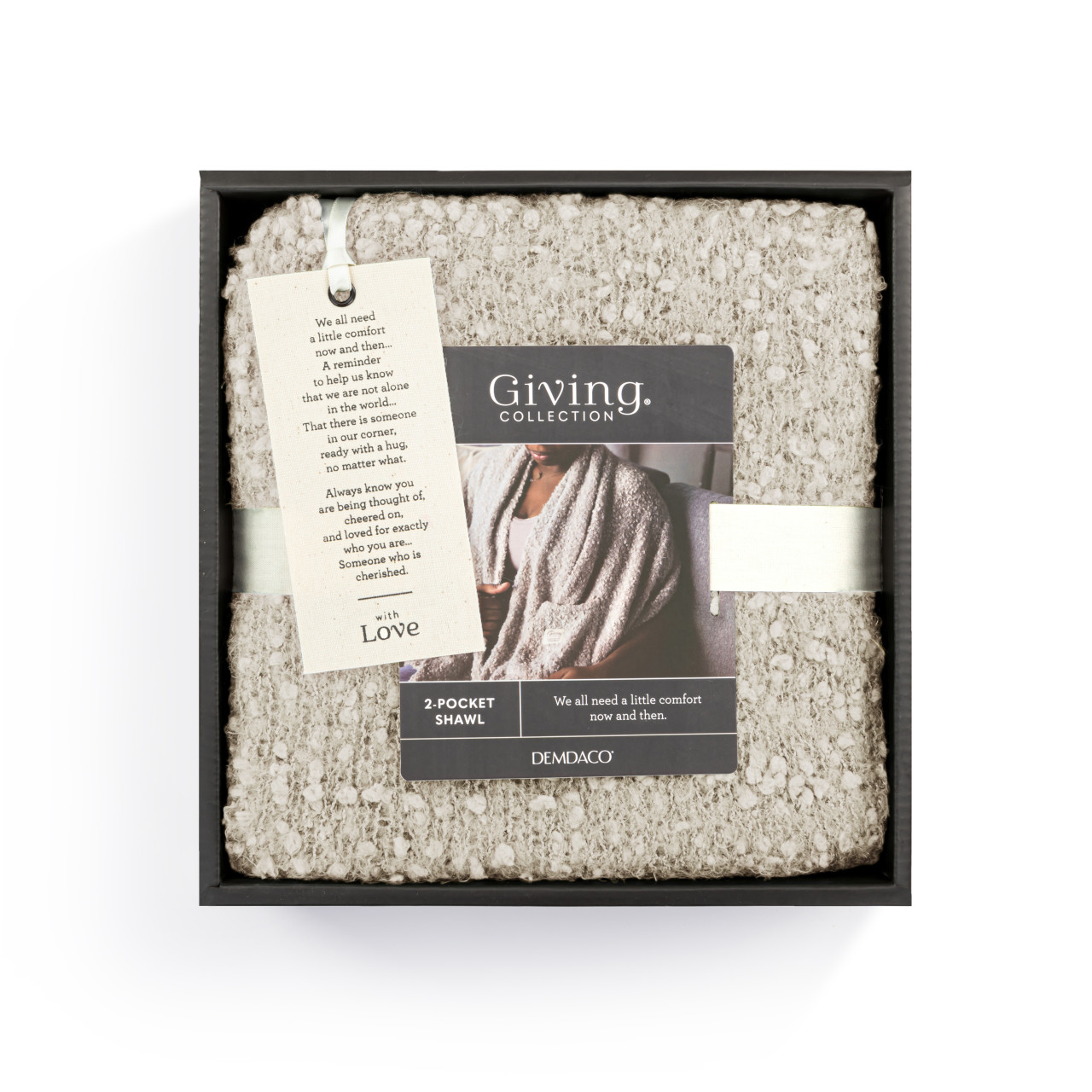 Giving Collection Cool Cream Giving Shawl With Pockets thumbnail