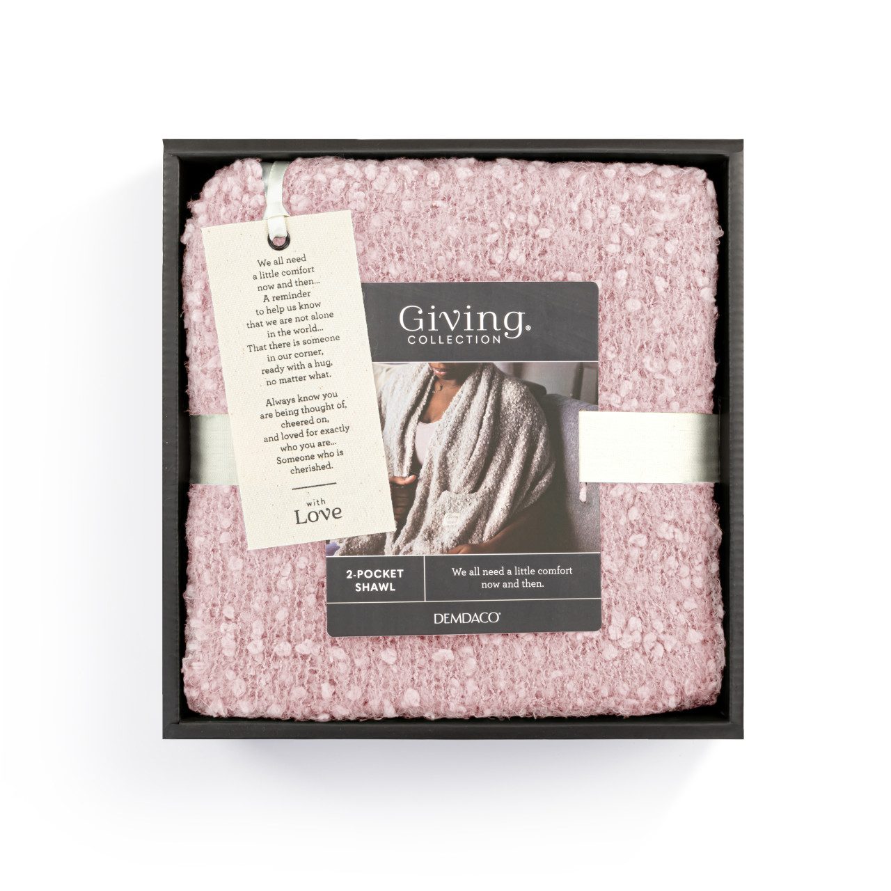 Giving Collection Soft Pink Giving Shawl With Pockets thumbnail