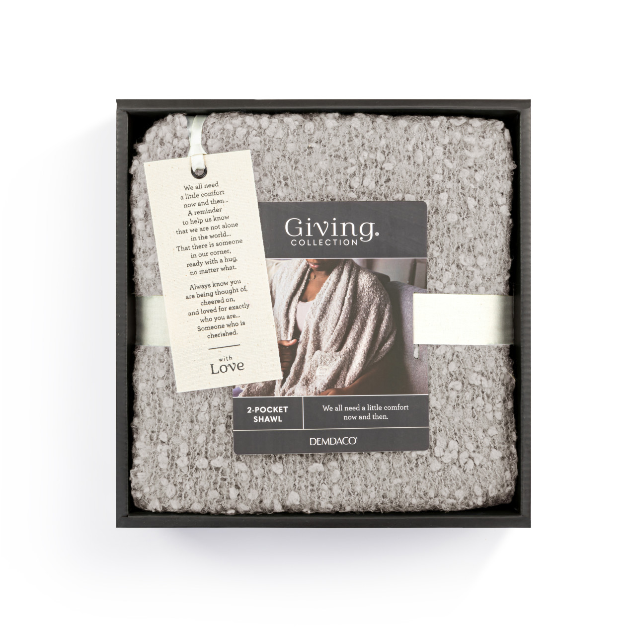 Giving Collection Light Taupe Giving Shawl With Pockets thumbnail