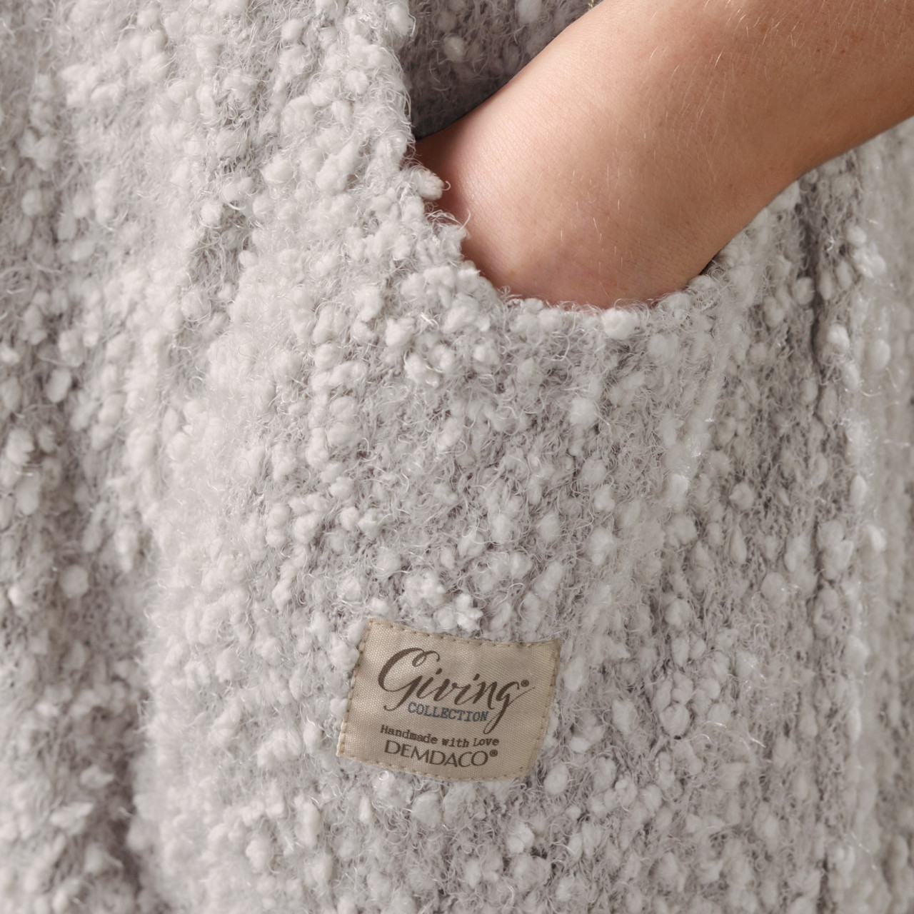 Giving Collection Light Taupe Giving Shawl With Pockets thumbnail