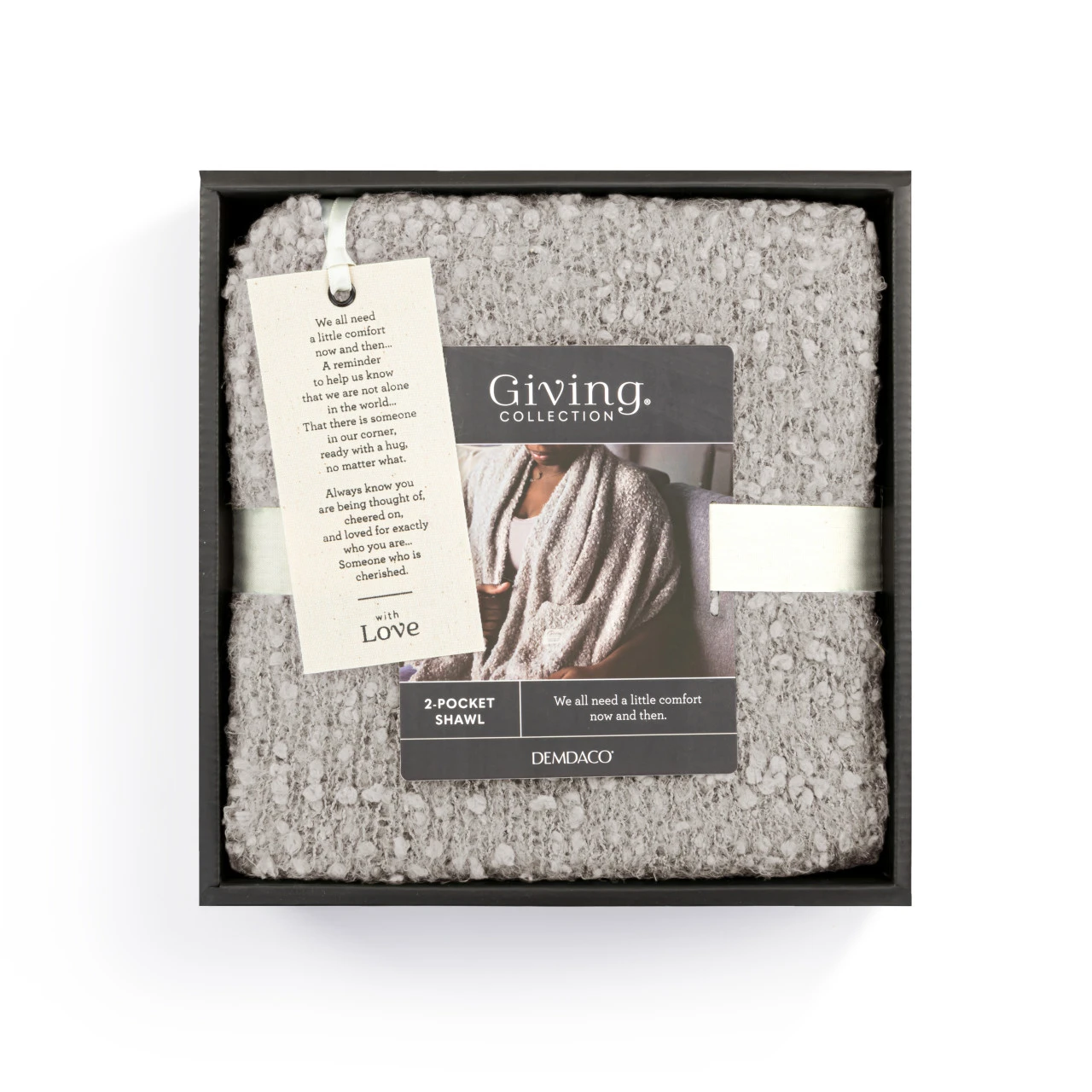 Giving Collection Light Taupe Giving Shawl With Pockets thumbnail