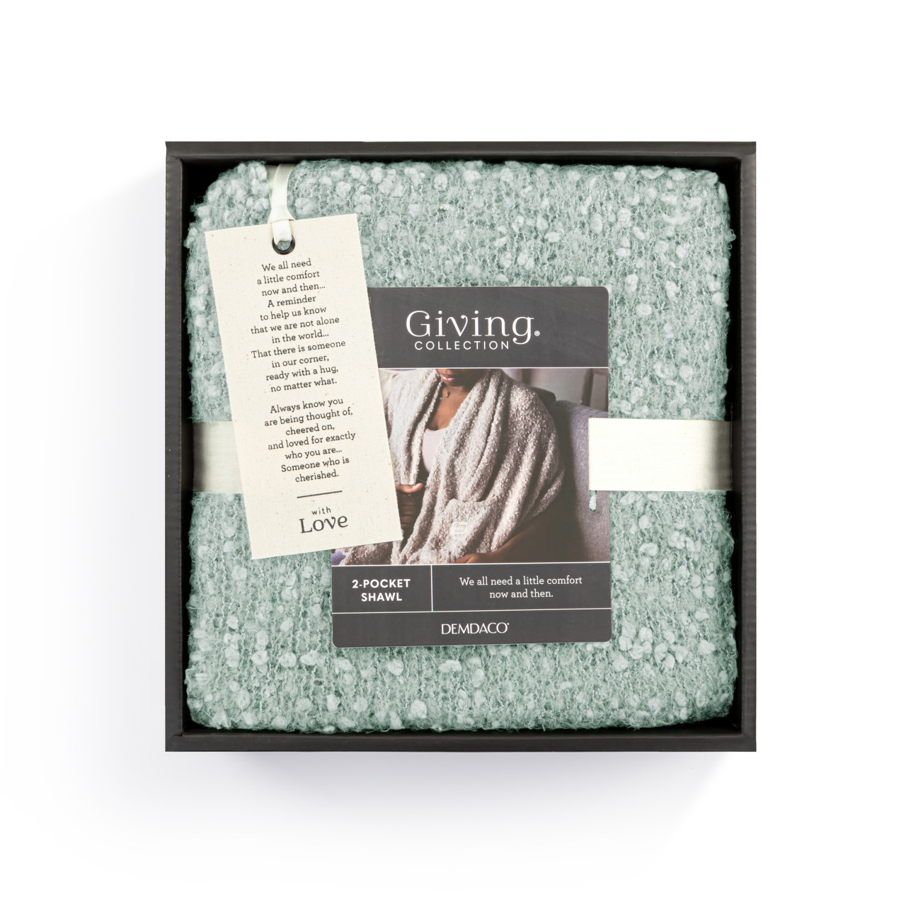 Giving Collection Light Sage Giving Shawl With Pockets thumbnail