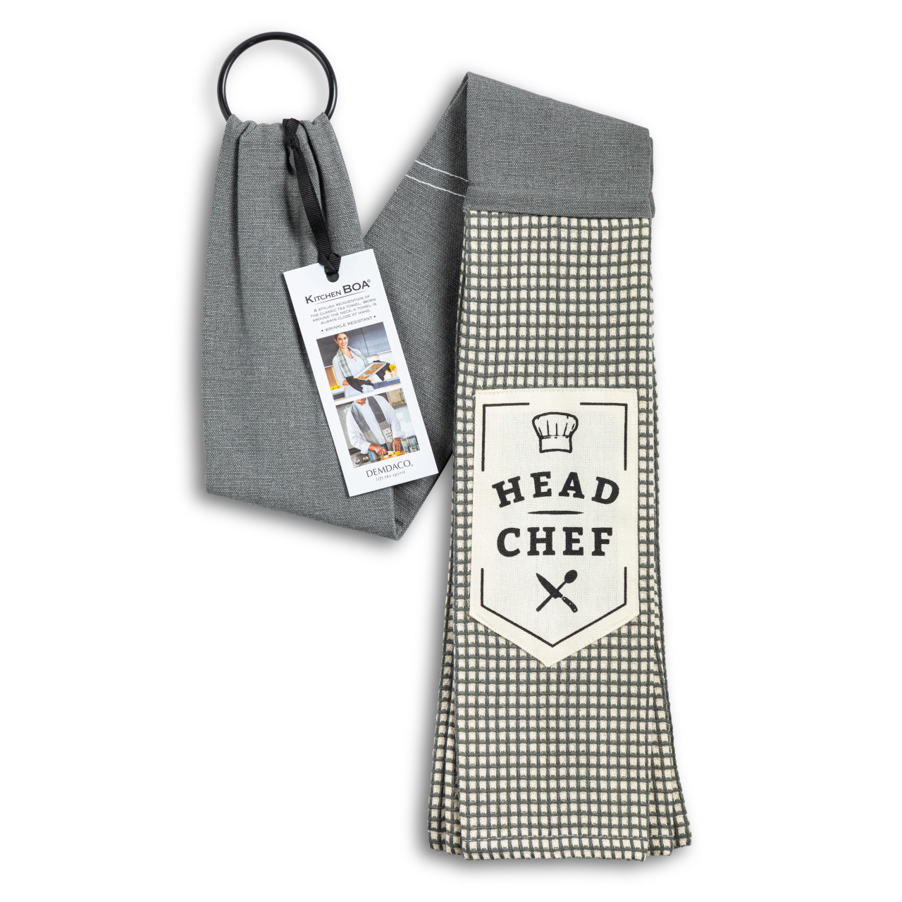 byDesign Serving Two-Toned Gray Head Chef Kitchen Boa 4" x 69" thumbnail