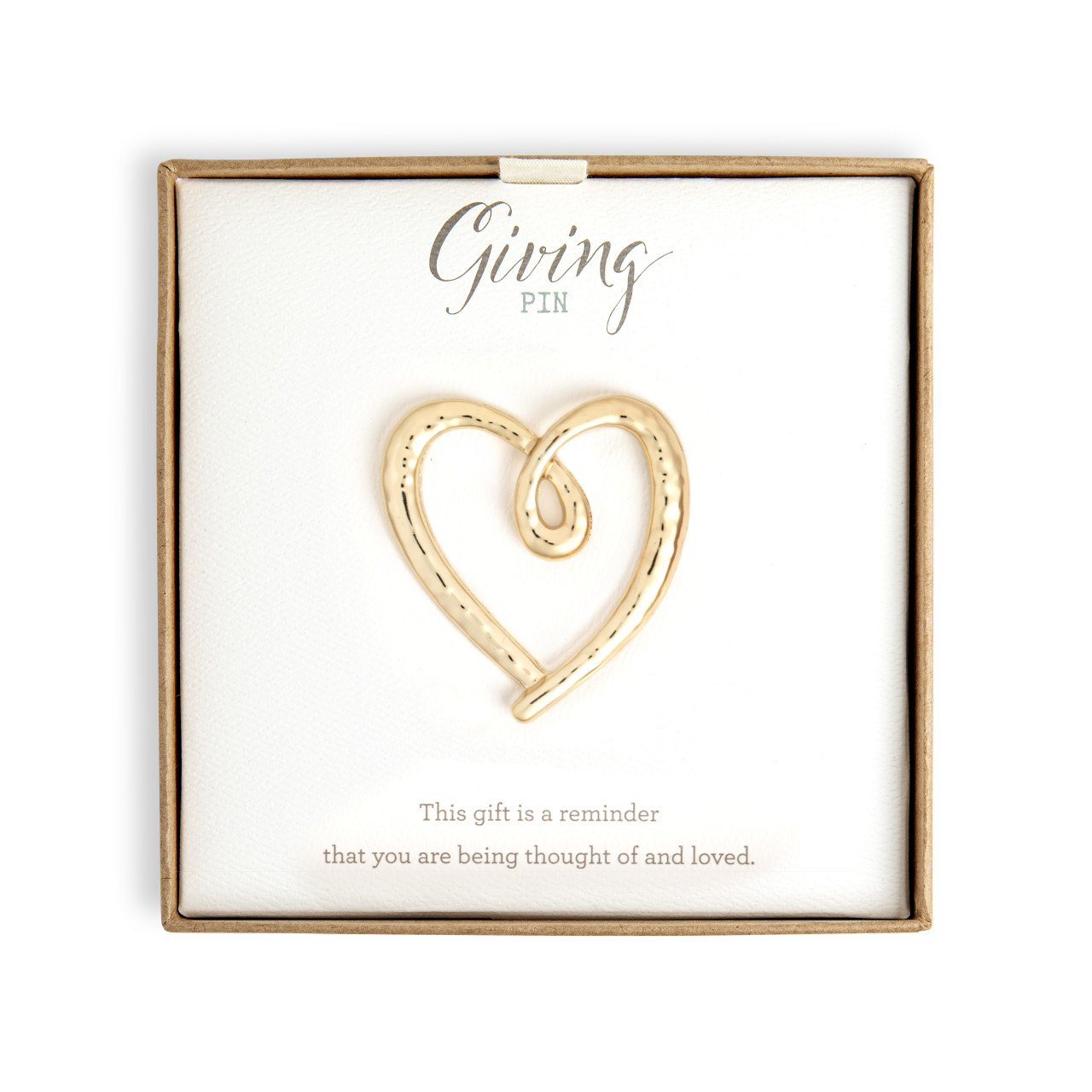 Gold Heart Giving Pin thumbnail