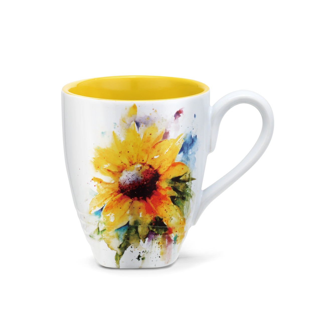 Dean Crouser Watercolor Yellow and White Sunflower Mug 16oz thumbnail