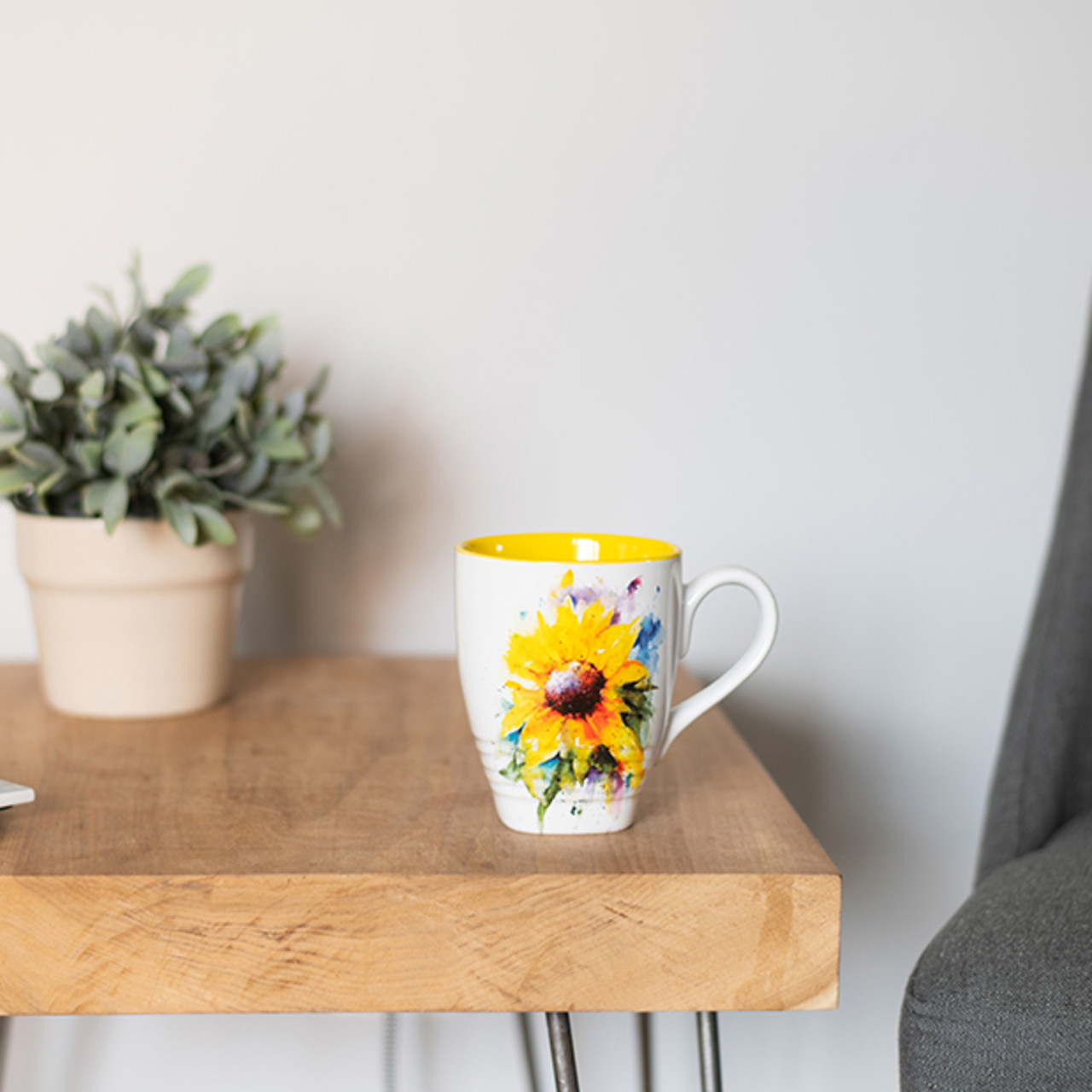 Dean Crouser Watercolor Yellow and White Sunflower Mug 16oz thumbnail