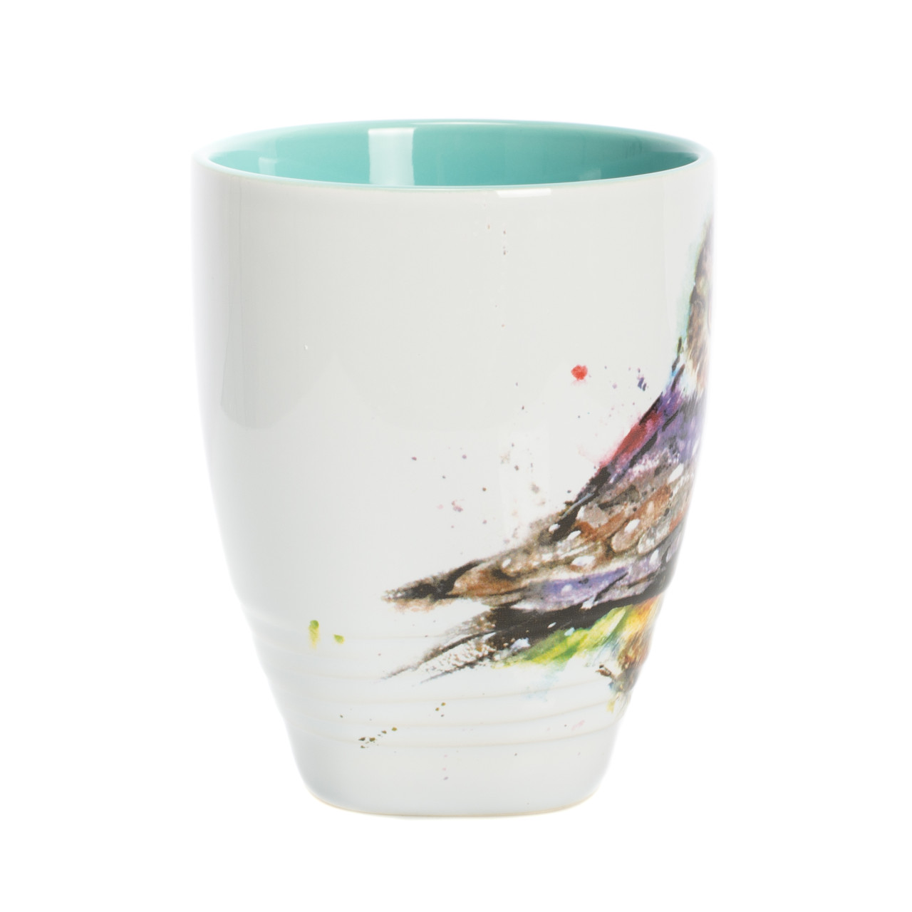 Dean Crouser Stoneware Watercolor Owl on a Branch Mug 16oz thumbnail