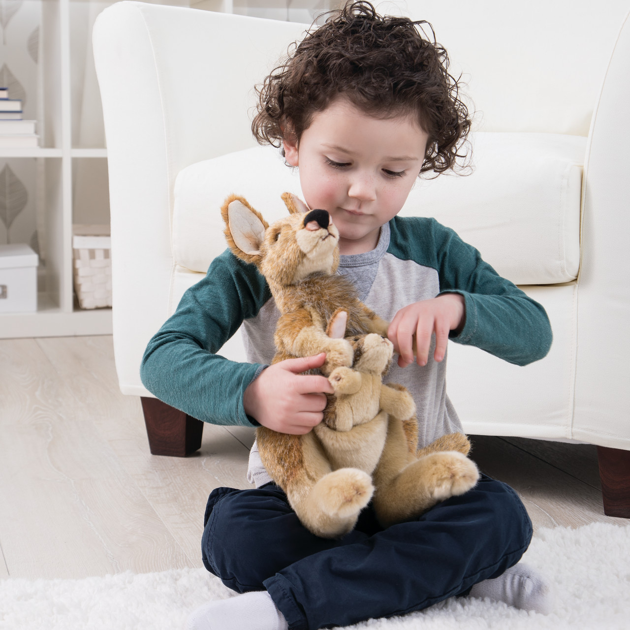 Animalcraft Kangaroo and Joey Stuffed Animal 13" thumbnail