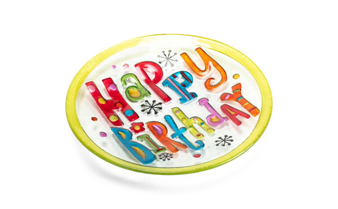 Happy Birthday Round Plate thumbnail