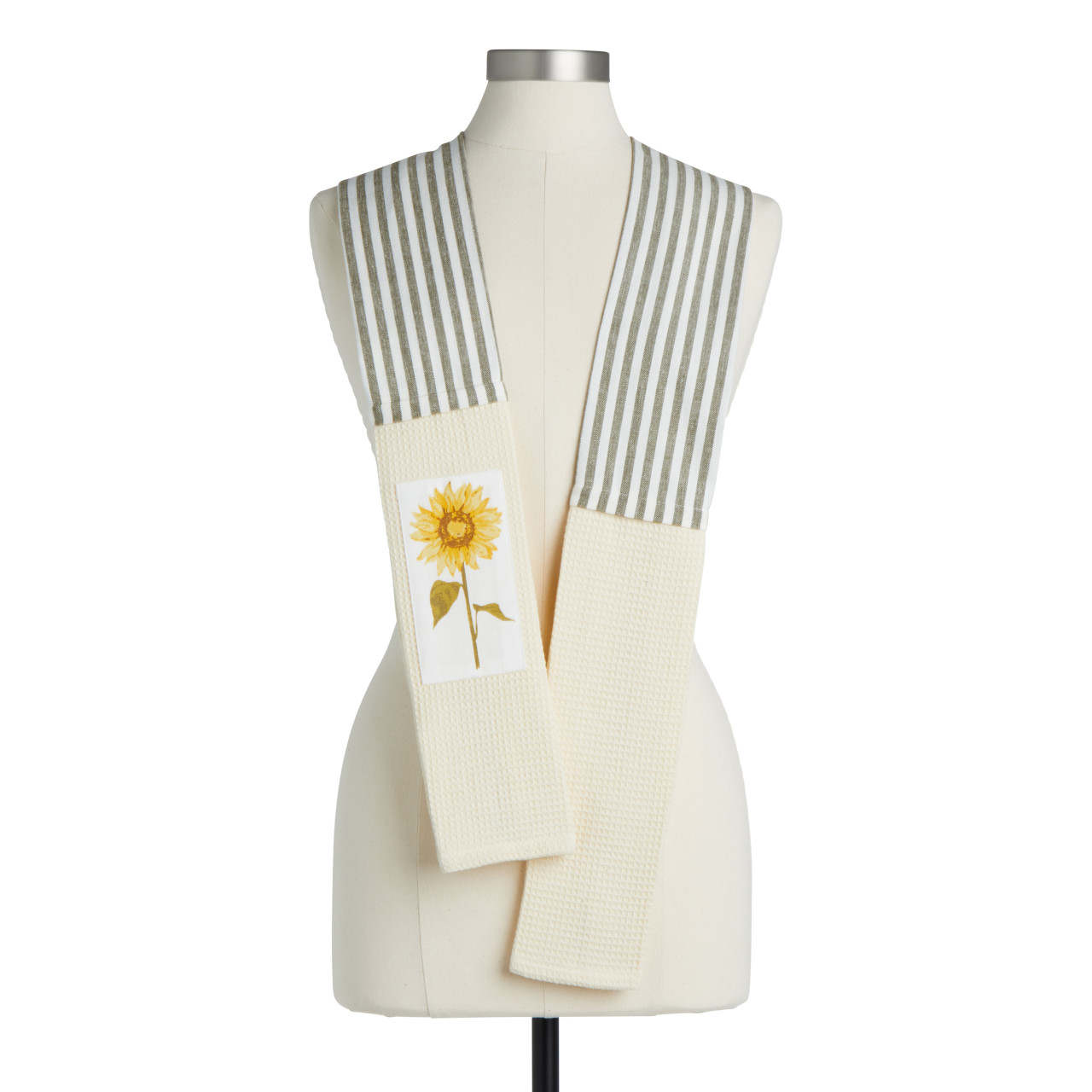 byDesign Serving Cream & Gray Sunflower Kitchen Boa 4" x 69" thumbnail