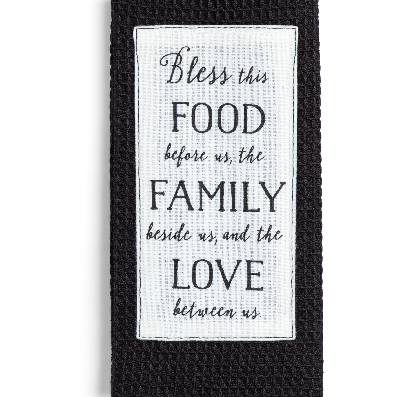 byDesign Serving Black & White Bless Family, Food, Love Kitchen Boa 4" x 69" thumbnail