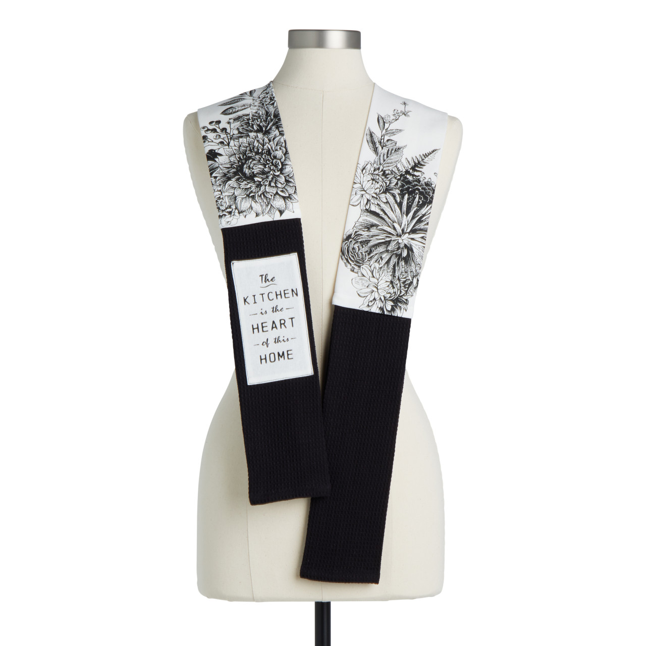 byDesign Serving Black & White Heart of Home Kitchen Boa 4" x 69" thumbnail