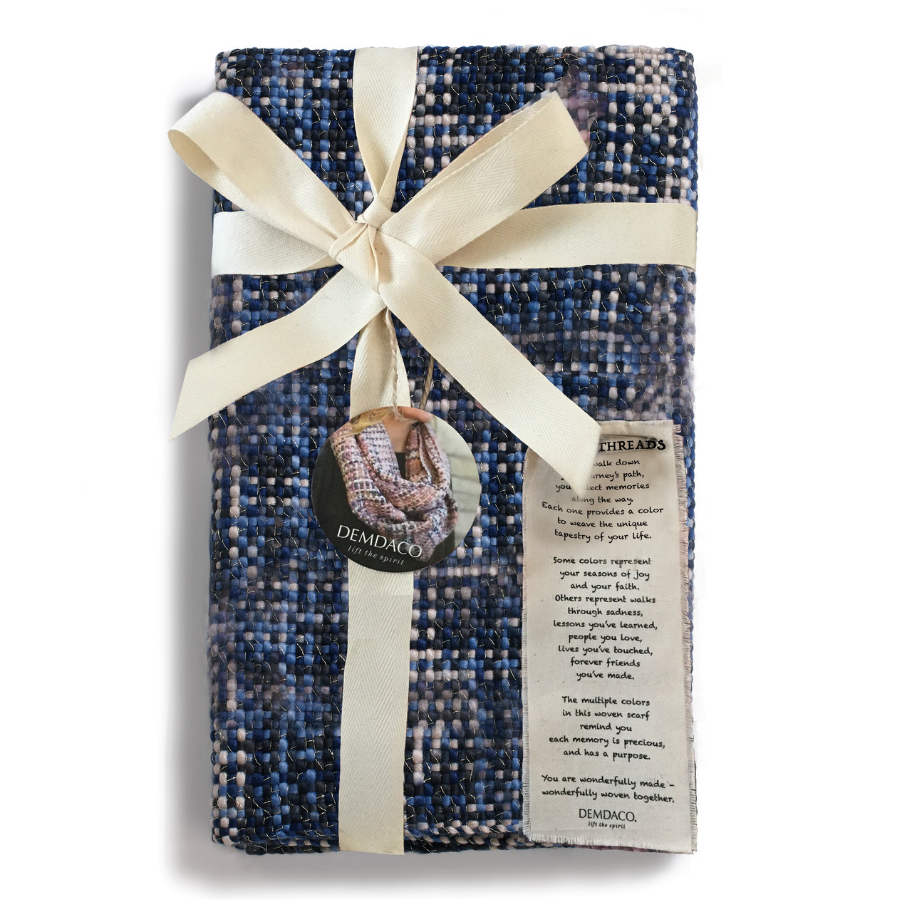 Blue Woven Threads Infinity Scarf thumbnail