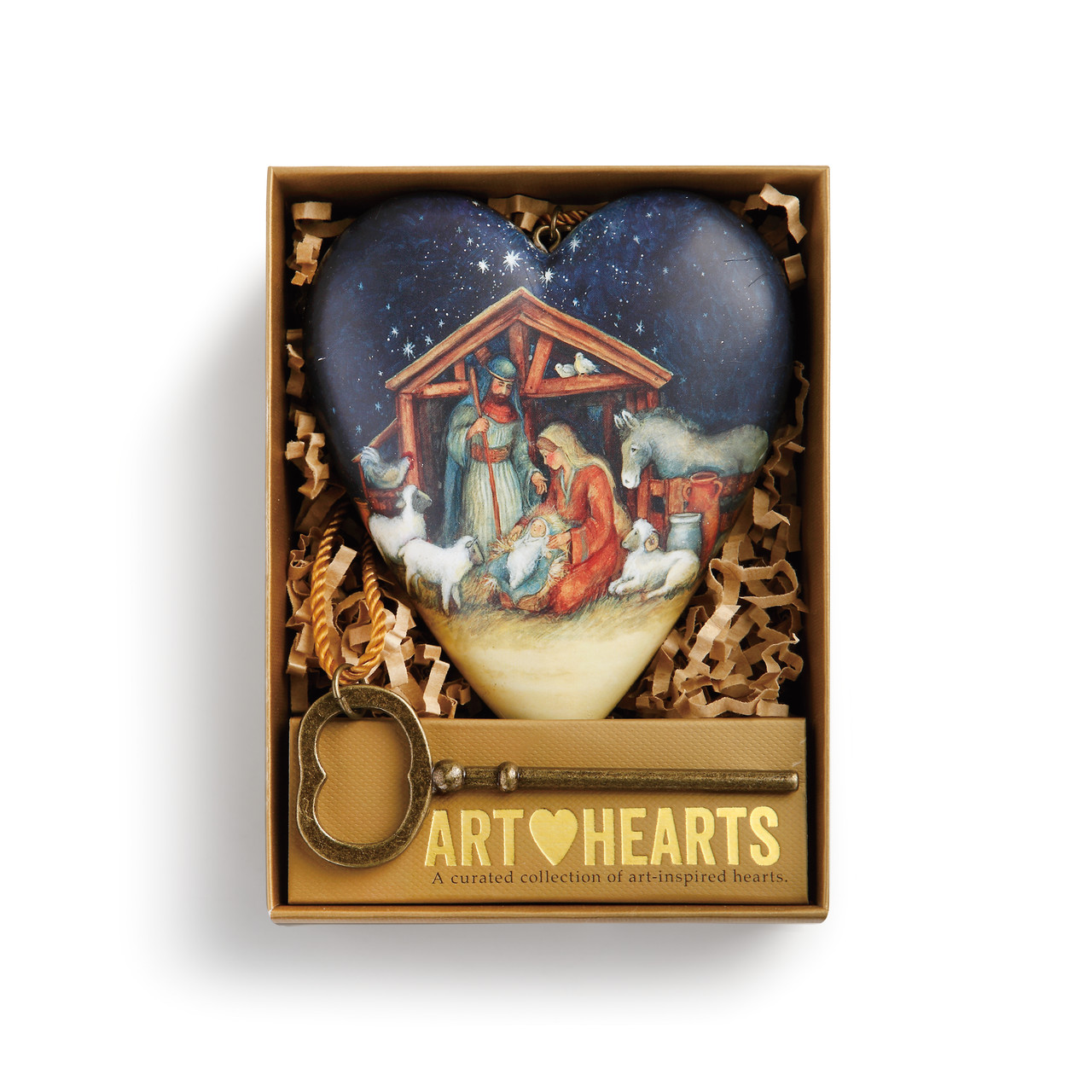 O Holy Night Nativity Art Heart Christmas Sculpture thumbnail