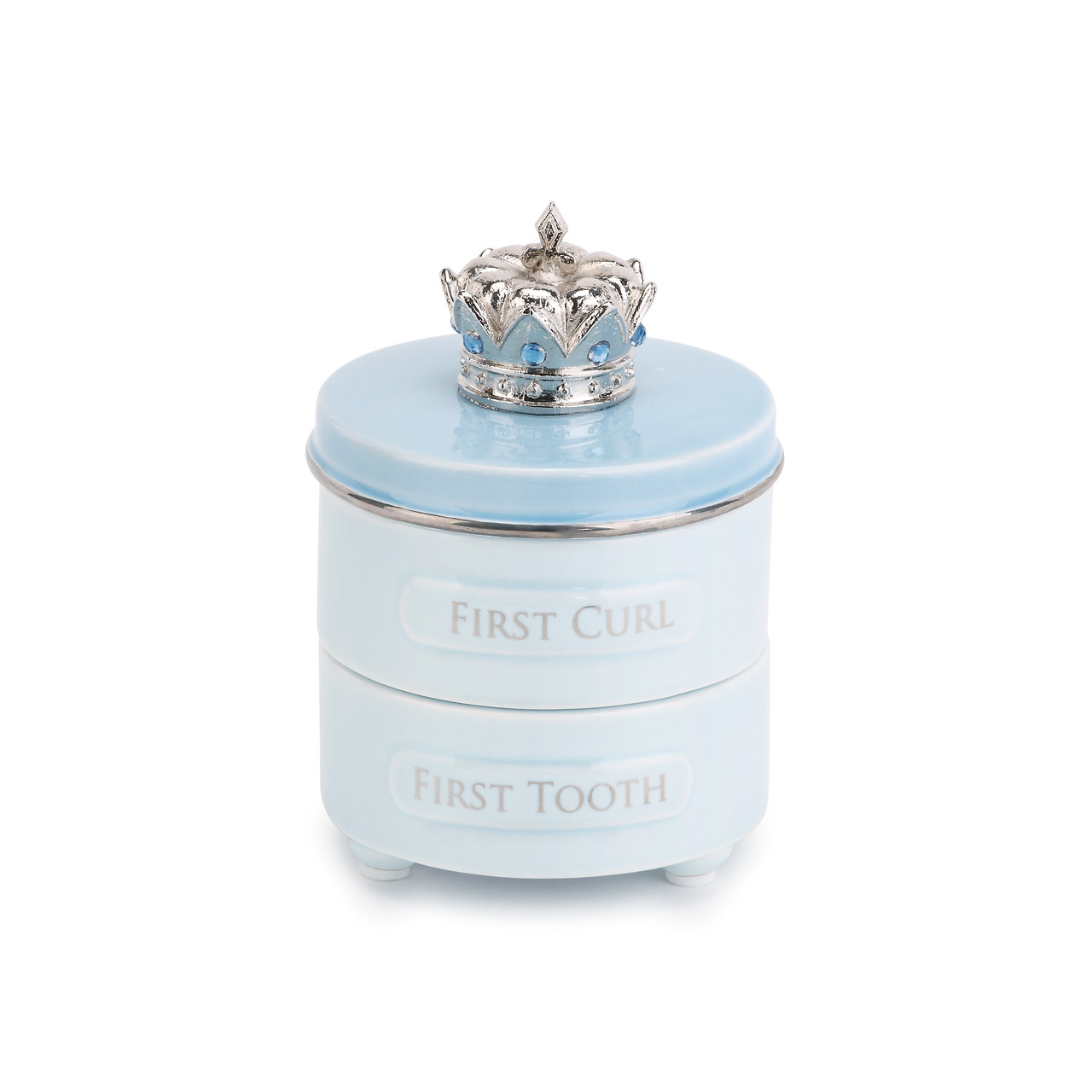 Blue Prince Crown First Tooth & Curl Keepsake Box thumbnail
