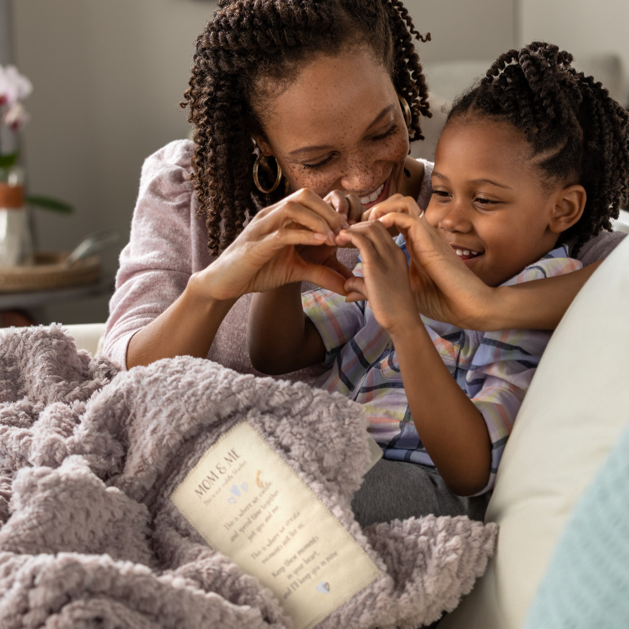 Cuddle Moments Mom and Me Cuddle Time Blanket 50" x 60" thumbnail