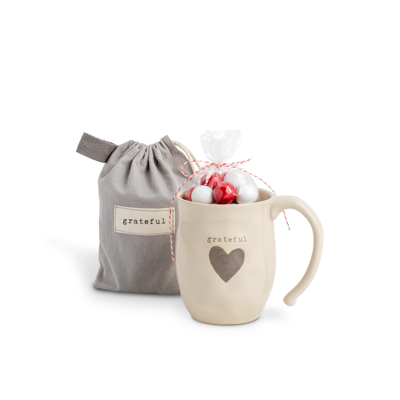 Warm Heart Ivory Stoneware Grateful Heart Mug 16oz thumbnail