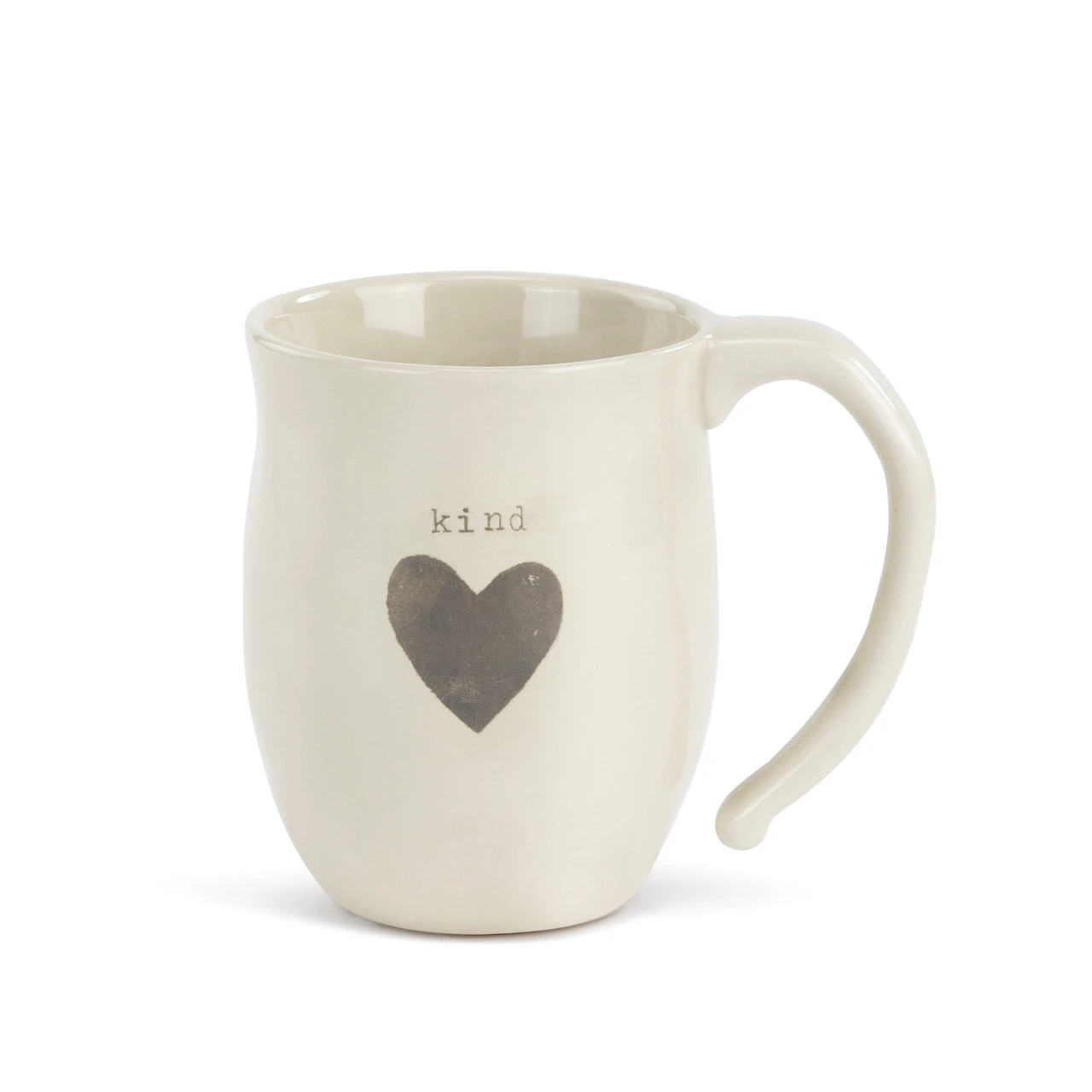 Warm Heart Ivory Stoneware Kind Heart Mug 16oz thumbnail