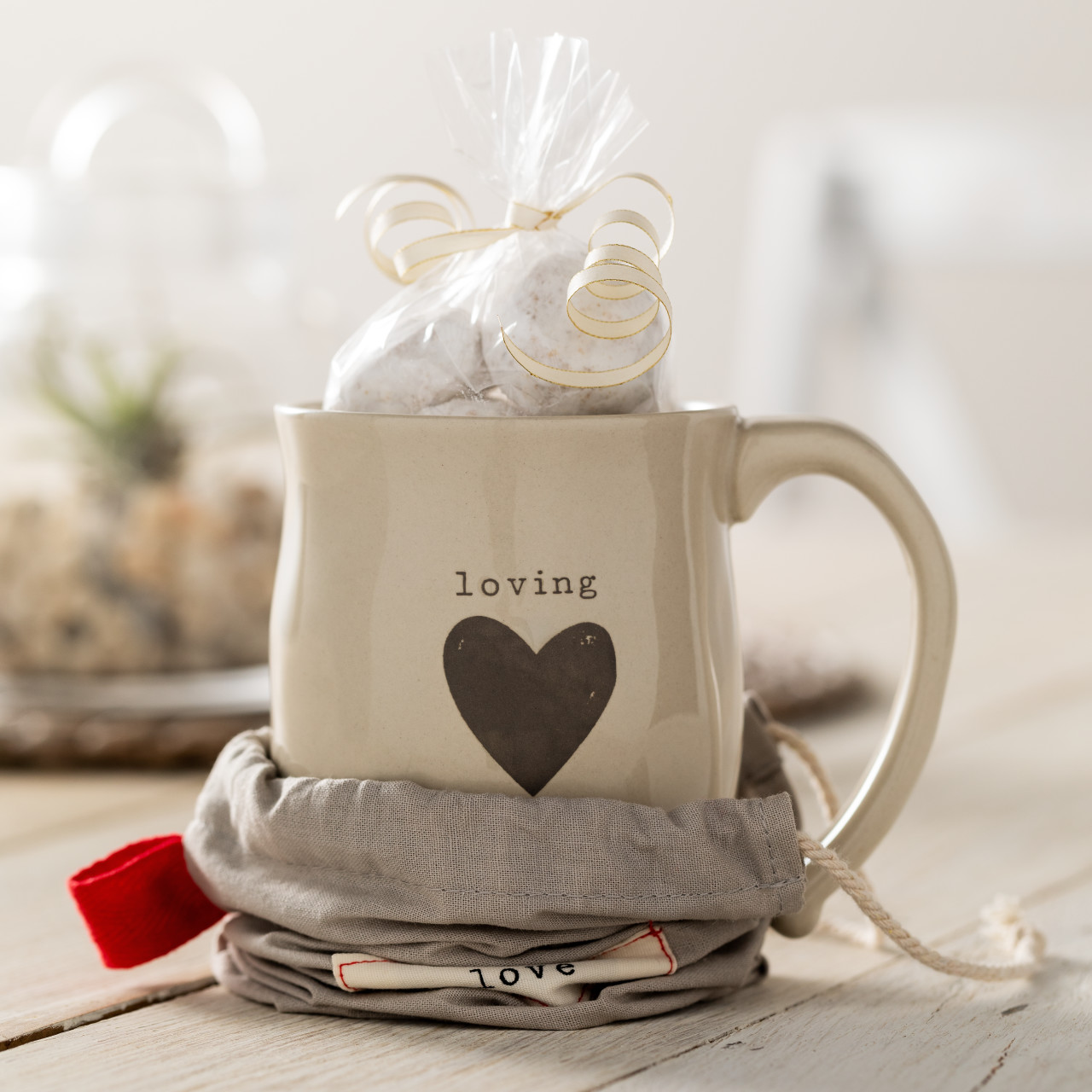 Warm Heart Ivory Stoneware Loving Heart Mug 16oz thumbnail