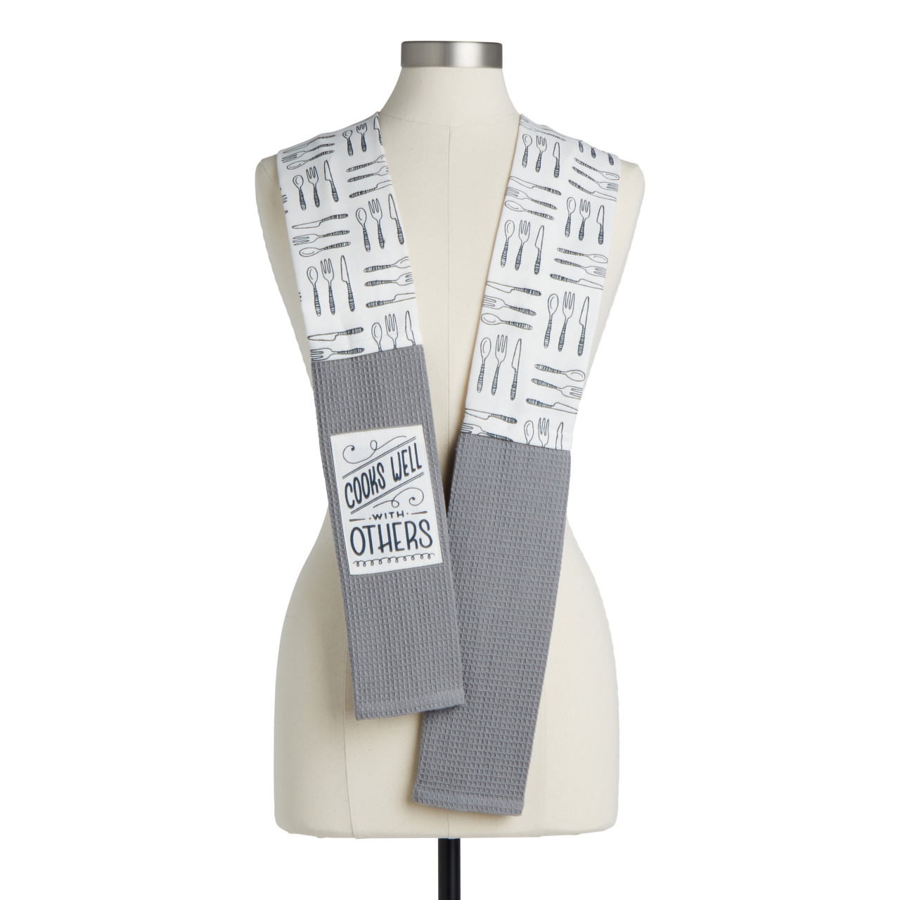 byDesign Serving Gray & White Cooks Well With Others Kitchen Boa 4" x 69" thumbnail