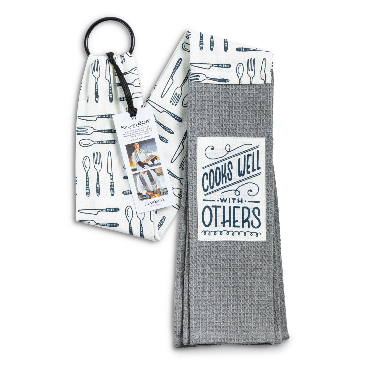 byDesign Serving Gray & White Cooks Well With Others Kitchen Boa 4" x 69" thumbnail