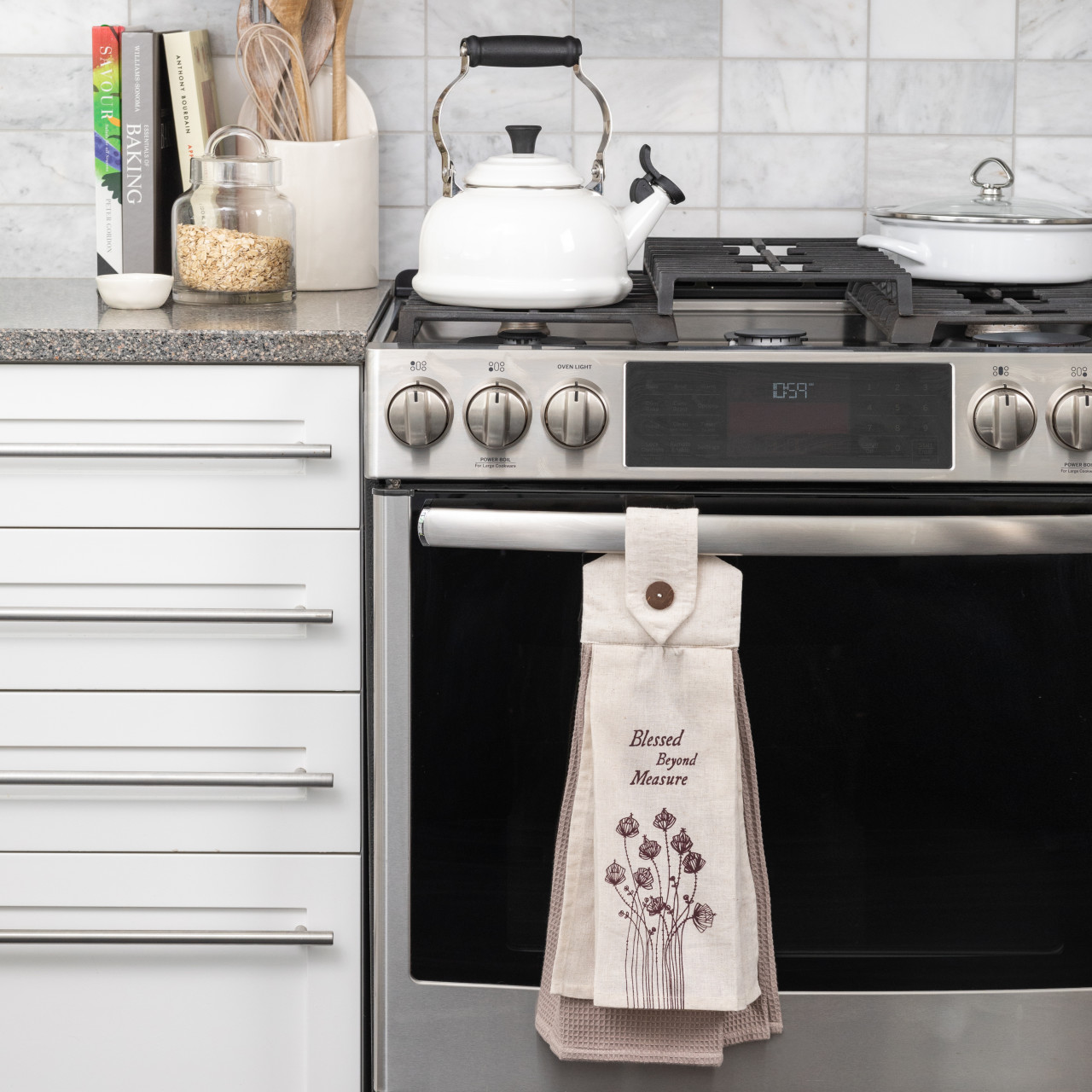 Blessed Beyond Button Loop Tea Towel thumbnail