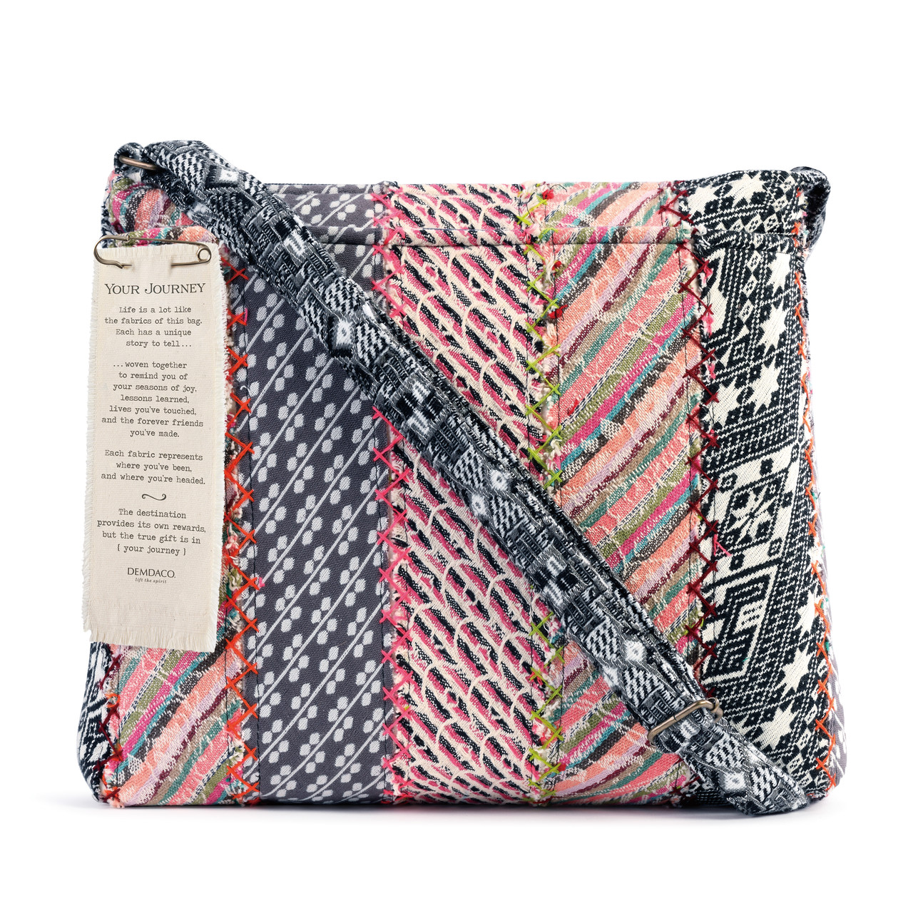 Your Journey Multicolor Adjustable Cross Body Bag 15.5" x 12.5" thumbnail