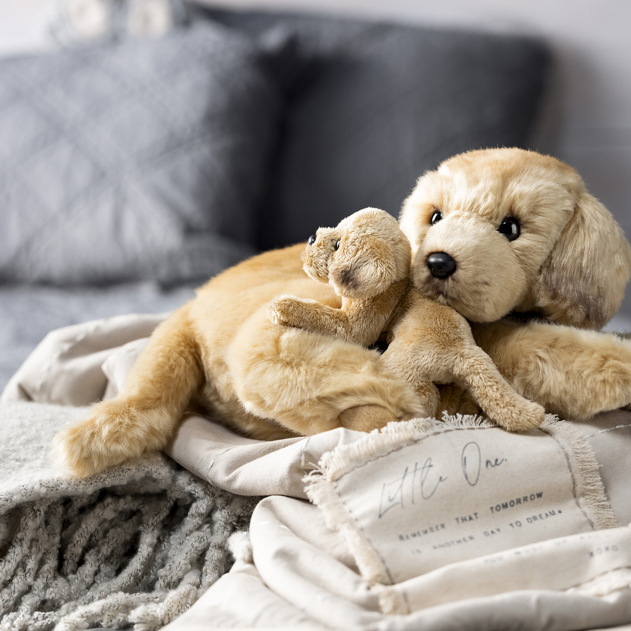 "You and Me" Yellow Lab and Pup Plush Toy thumbnail