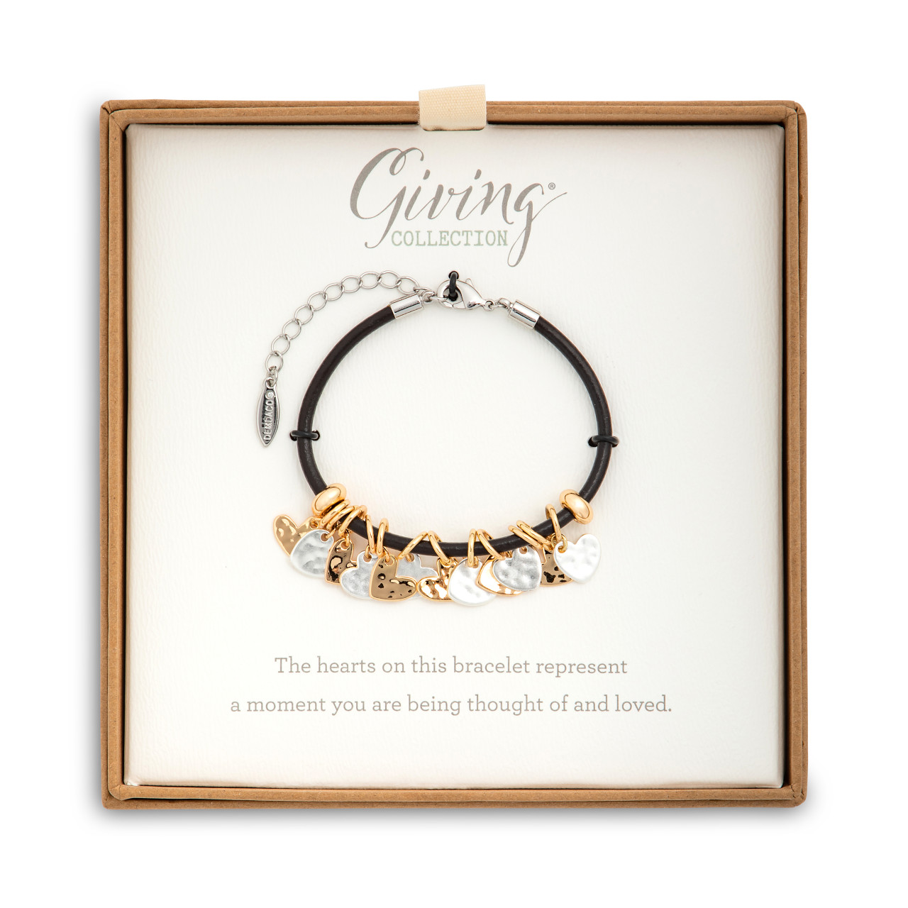 Giving Collection Loved Adjustable Heart Bracelet 7" thumbnail