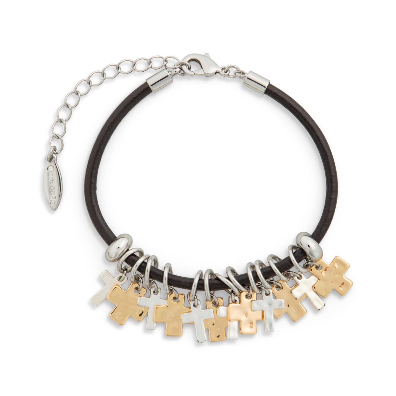 Giving Collection Adjustable Cross Charm Bracelet 7.5" thumbnail