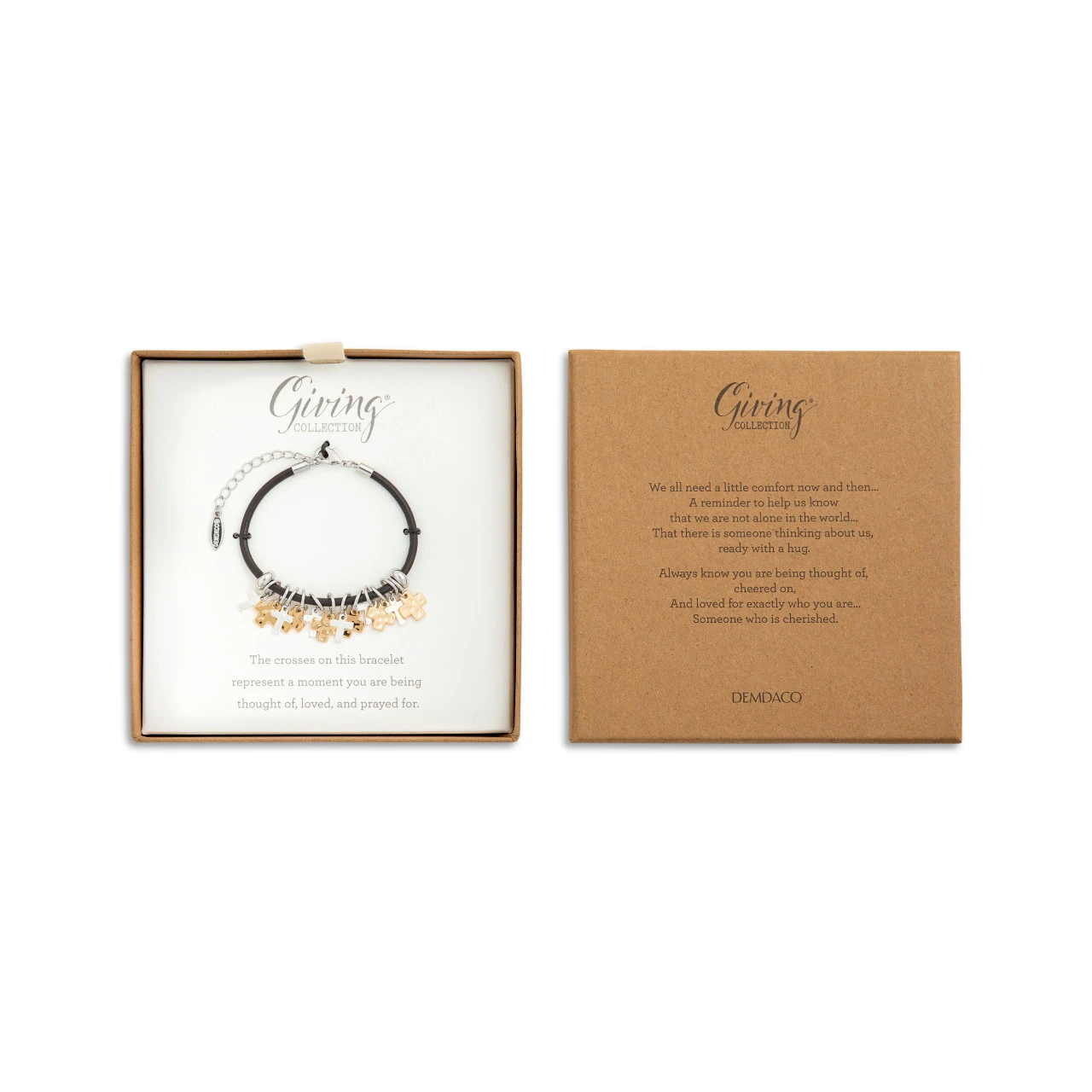 Giving Collection Adjustable Cross Charm Bracelet 7.5" thumbnail