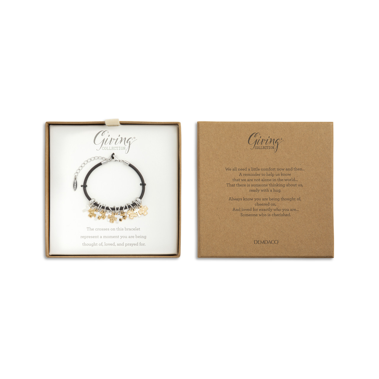 Giving Collection Adjustable Cross Charm Bracelet 7.5" thumbnail