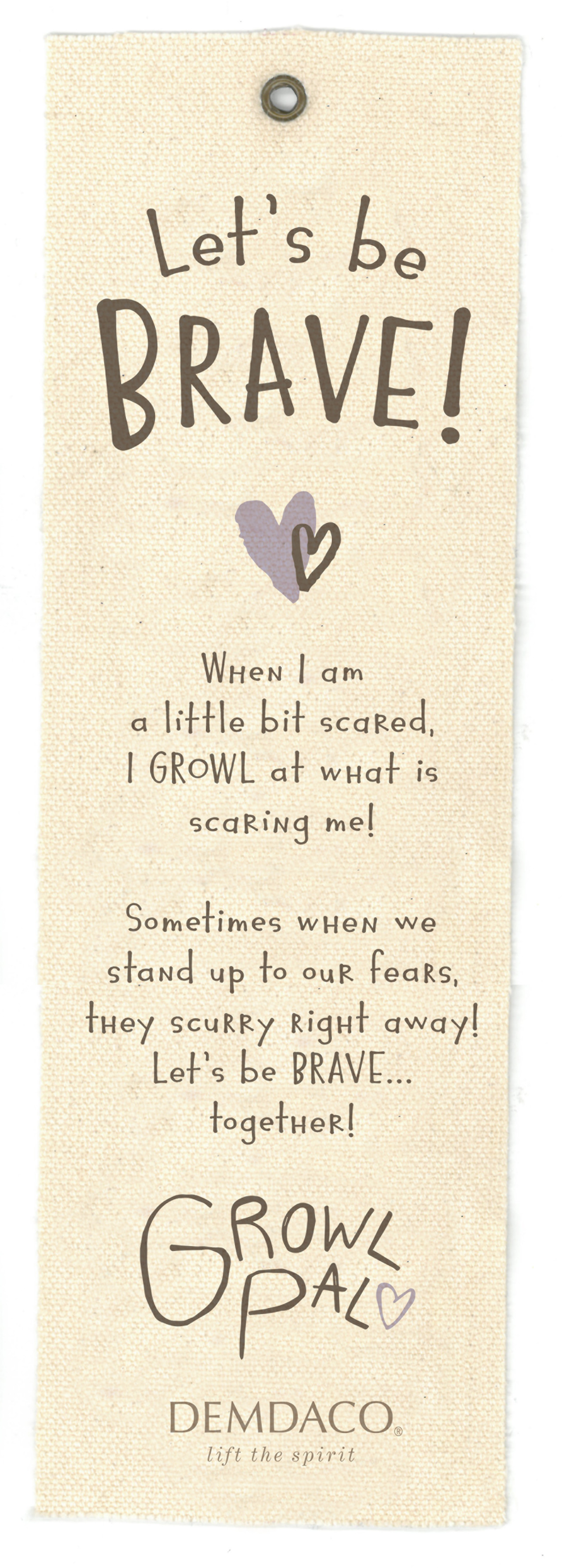 Growl Pal Light Purple Let's Be Brave Stuffed Animal 12" thumbnail