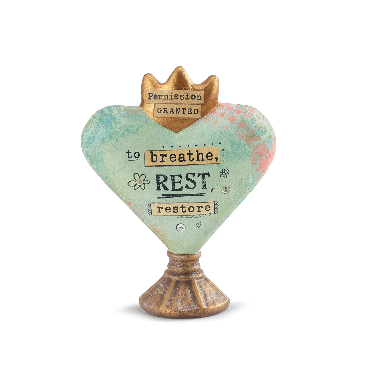 Permission Granted to Breathe Heart Sculpture thumbnail